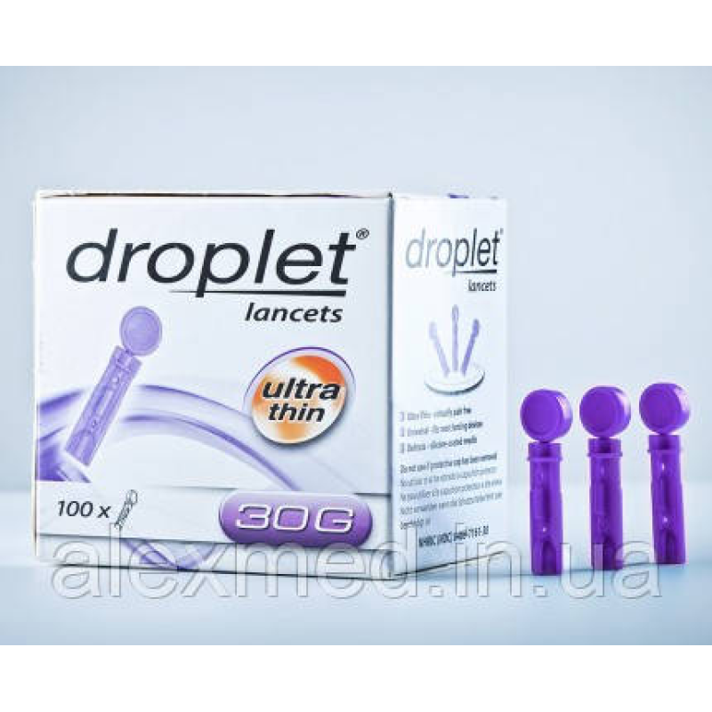 Ланцет Droplet персональний, одноразового використання, стерильний 30, 100