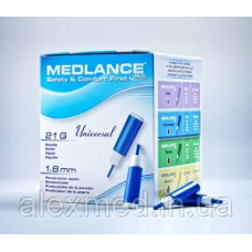 Ланцет Medlance plus безпечний, одноразового використання, стерильний Універсальний 21G, глибина проникнення 1,8 мм