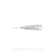 Шприці ін“ін“єкційні 3-х компонентні одноразові стерильні «ALEXPHARM» Luer, з голкою 5 мл
