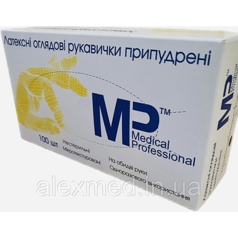 Латексні оглядові рукавички неопудрені MEDICAL PROFESSIONAL™ М