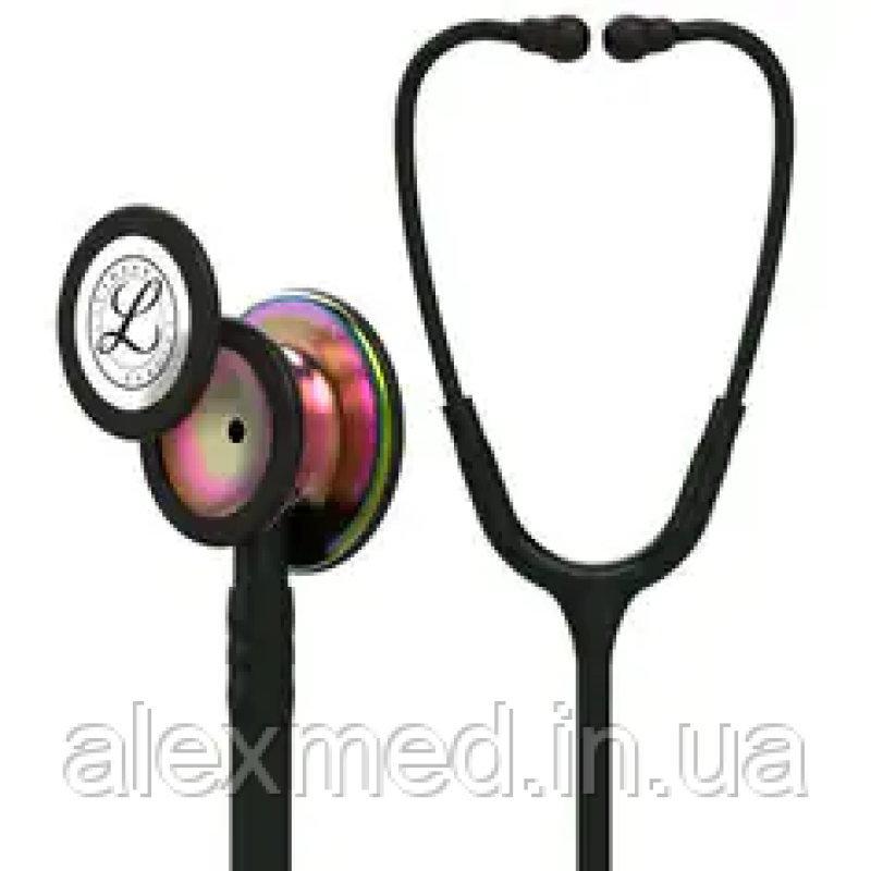 Стетоскоп 3M™ Littmann® Classic III Чорний із головкою кольору веселки