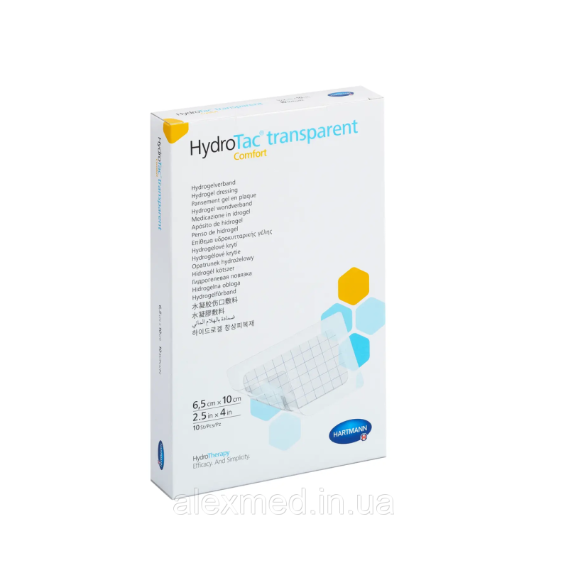 Пов`язка гідрогелева HydroTac® transparent Comfort / ГідроТак транспарент Комфорт 12.5х12.5 см