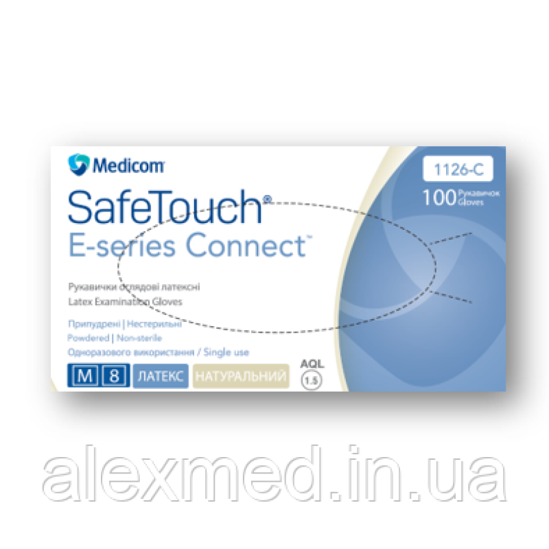 Рукавички латексні SafeTouch® E-Series опудренні