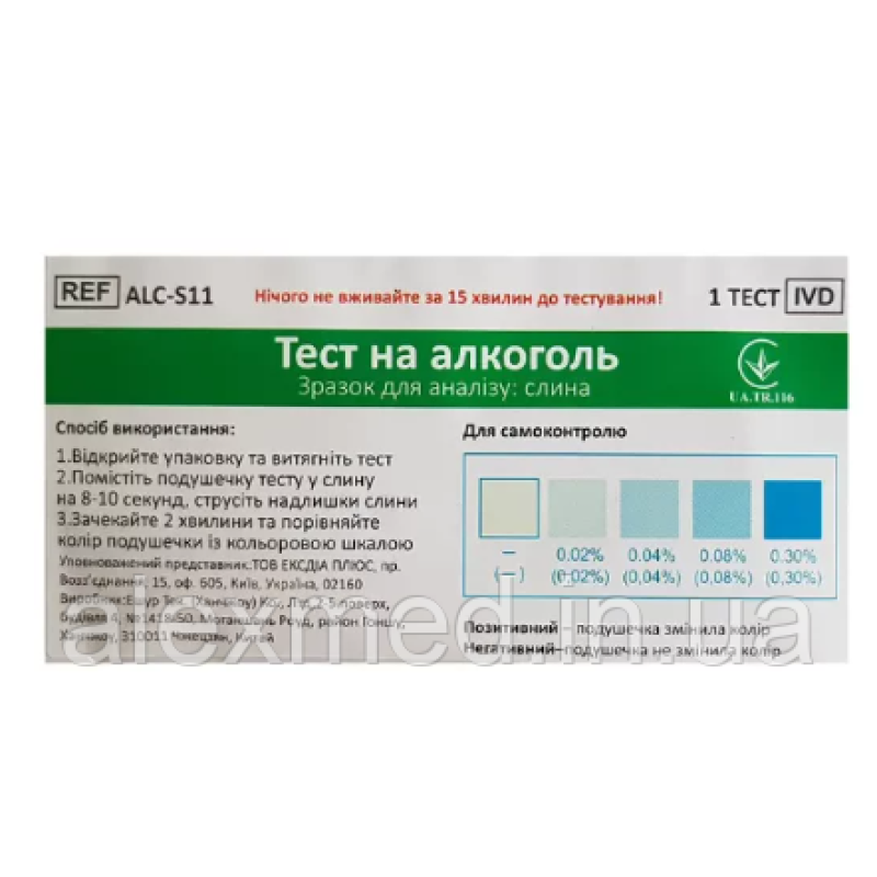 Тест на алкоголь