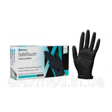 Рукавички Нітрилові Medicom  р.S Advanced SafeTouch Black Без пудри Чорні 3.5 г M