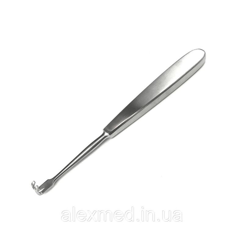 Гачок 2 зубці по Klapp тупий, для сухожилля. Довжина 17,5 см, р.ч. 12х6 мм